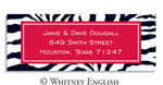 Whitney English Address Labels - Zebra Black (Holiday) (615094)